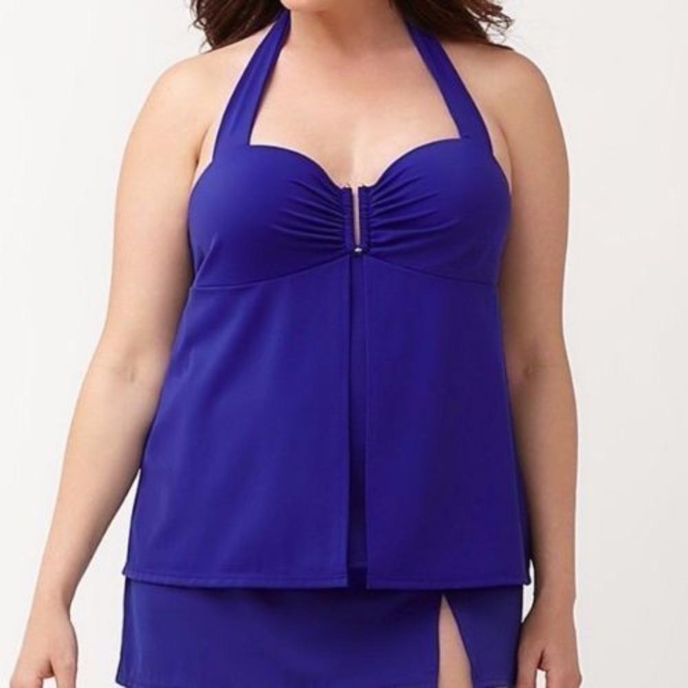 Swim by Cacique Lane Bryant Flyaway Swim Tankini